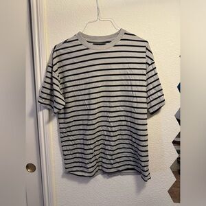 Pascsun men grey and black striped shirt